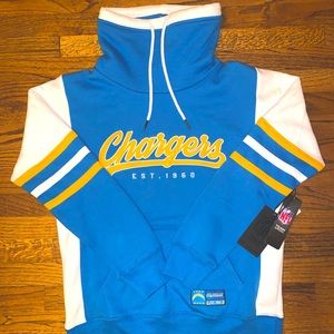 NWT NFL Chargers Turtleneck Hoodie